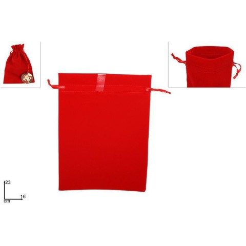 SACCHETTO VELLUTO 16X23 ROSSO